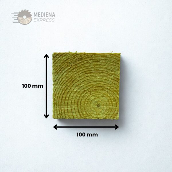 Pjautinė nedžiovinta impregnuota mediena 100x100