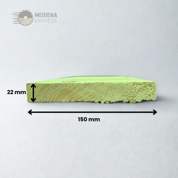 Pjautinė nedžiovinta impregnuota mediena 22x150