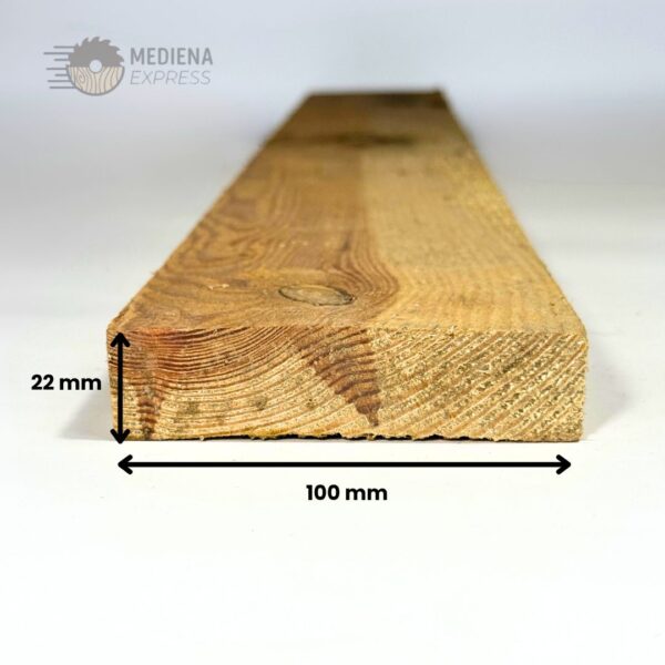 Pjautinė nedžiovinta mediena 22x100