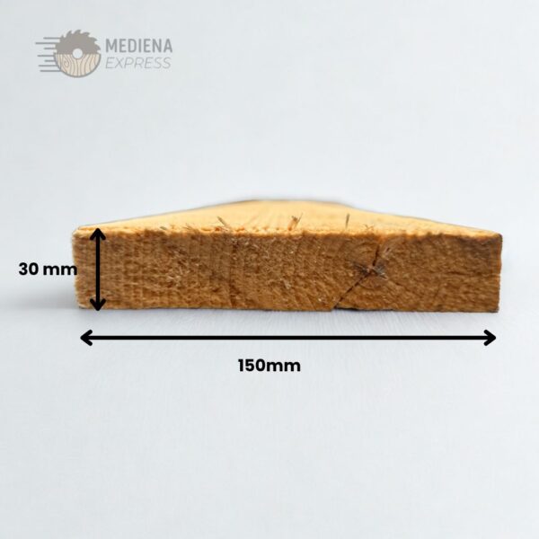 Pjautinė nedžiovinta mediena 30x150