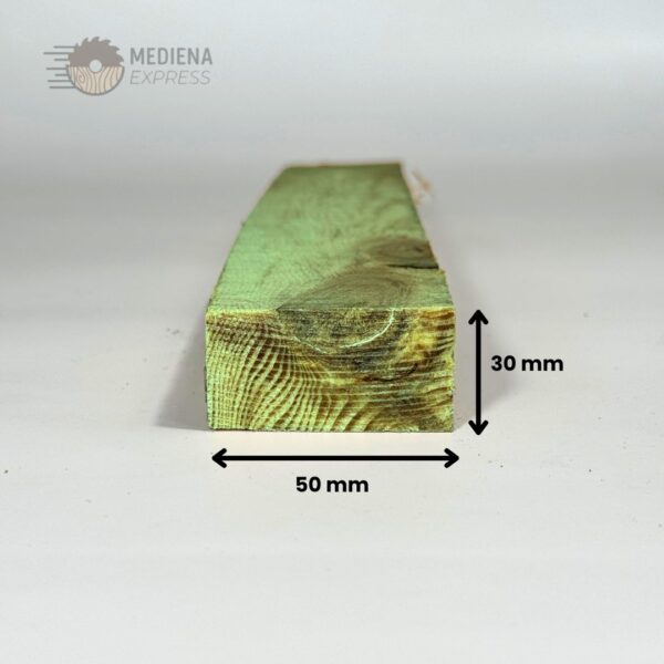 Pjautinė nedžiovinta impregnuota mediena 30x50