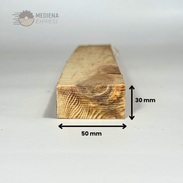 Pjautinė nedžiovinta mediena 30x50