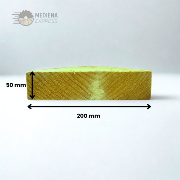 Pjautinė nedžiovinta impregnuota mediena 50x200