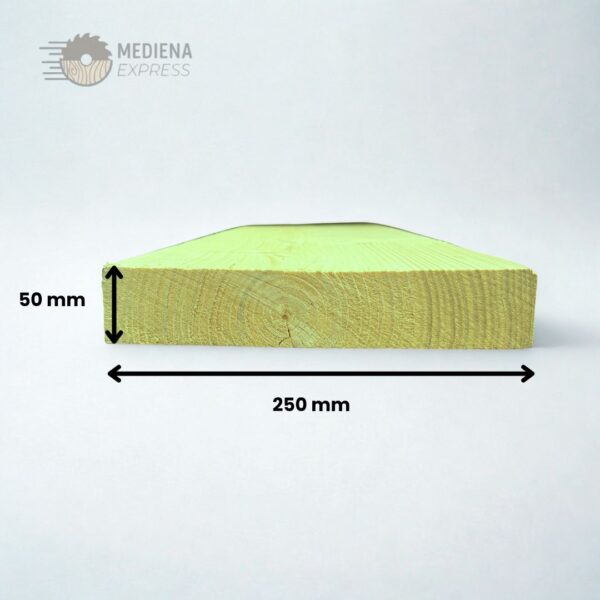 Pjautinė nedžiovinta impregnuota mediena 50x250