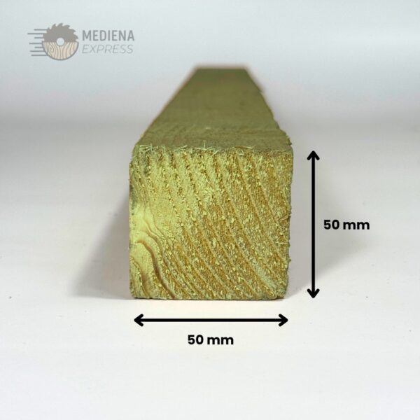 Pjautinė nedžiovinta impregnuota mediena 50x50