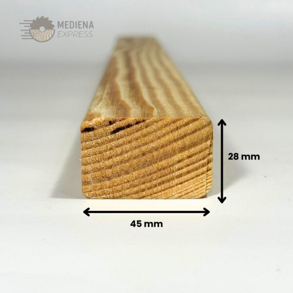 Kalibruota neimpregnuota pušis 28x45 - C klasė