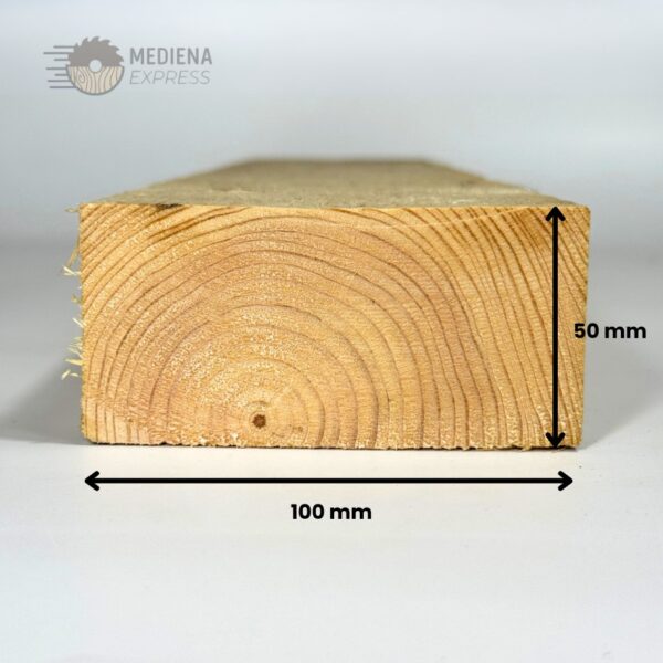 Pjautinė nedžiovinta mediena 50x100
