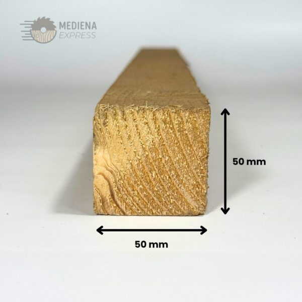 Pjautinė nedžiovinta mediena 50x50